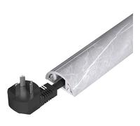 Pasacables Suelo, Cubre Cables Suelo Autoadhesivo, Canaleta Cables de 100 Cm, Calha para Cabos para Oficinas, Gimnasios y Exposiciones, Previenen Tropiezos(Gray,5 * 1.4cm/2 * 0.55in)