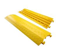 Pasacables Suelo de PVC, Canaleta Cables Suelo de 2 Canales, Capacidad de 300 kg, para Ocultar/mangueras/tuberías, Uso en Interiores