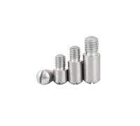 Pasador cilíndrico de posicionamiento con rosca externa y ranura de cúpula de acero inoxidable 304, sujetador de eje M3-M6(4pcs M4x14xM3x4)