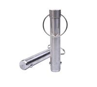 Pasador de bloqueo de bola con botón pulsador, Pasador de liberación rápida acero inoxidable 10 mm VCN114 Longitudes 15 a 90 Cabeza esférica con tirador R(VCN114 10 40mm)