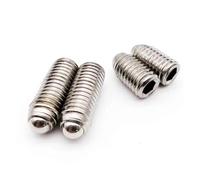 Pasador de bola con resorte y cabeza hexagonal. 1 pieza M2.5-M16 304 émbolo de bola resorte casquillo hexagonal acero inoxidable, tornillo fijación sin cabeza(Silver,4MM M3)