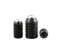 Pasador de bola con resorte y cabeza hexagonal. 15 piezas M3-M12 émbolo de bola resorte hexagonal, tornillo fijación acero al carbono negro(12MM M3)