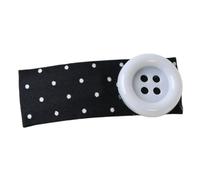 Pasador de botón inspirado con patrón de puntos, flequillo y pinza lateral para cabello, aprox 7 Cm Estilo diario Acento Pasador retro Patrón de puntos Soporte de flecos Clip lateral Detalle de de
