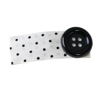 Pasador de botón inspirado con patrón de puntos, flequillo y pinza lateral para cabello, aprox 7 Cm Estilo diario Acento Pasador retro Patrón de puntos Soporte de flecos Clip lateral Detalle de de