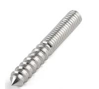 Pasador de carpintería de acero inoxidable 304, conector de tornillo autorroscante de un solo extremo for muebles, escalera de madera, sofá, muebles M4M5M6M8M10M12(M6X40X2PCS)