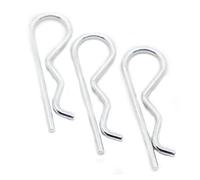 pasador de chaveta de resorte, Clips de retención pasador chaveta tipo R con resorte acero al carbono 1/1,2/1,6/1,8/2/2,5/3/4/5 mm, abrazadera en forma(M2.5x50 10pcs)