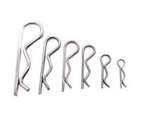 pasador de chaveta de resorte, Pasador de chaveta resorte tipo R acero inoxidable con forma onda, abrazadera dividida for tractor(2.5x45mm 10pcs)