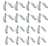 Pasador de chaveta plegable en forma de D, pasador de chaveta plegable de tubo de 16 piezas 4,5mm x 40mm y 6mmx45mm, pasador de seguridad plegable de acero al carbono para remolques cuidado del césped