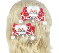 Pasador de encaje con lazos de tigre dulce para sombrero con volantes, diadema para eventos especiales, espectáculos de Año Nuevo, tocado de tigre, horquilla de tigre, lazos para el pelo