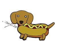 Pasador de esmalte para perro, labrador, perro pastor, perro salchicha, broche de bulldog, Klein, Metal no precioso