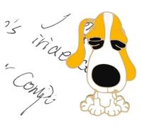 Pasador de esmalte para perro, labrador, perro pastor, perro salchicha, broche de bulldog, Klein, Metal no precioso