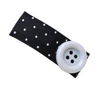 Pasador de estilo diario con patrón de puntos, pinza para cabello con botón retro, acento listo para flequillo, aprox Accesorio de 7 Cm, pasador Retro con patrón de puntos, soporte de flecos, Clip