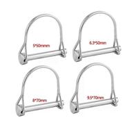 Pasador de liberación rápida de acero inoxidable, pasador de bloqueo de eje de alambre de arco redondo,