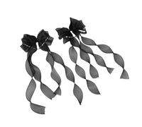 Pasador de pelo con alas de encaje para mujer y niña, serie oscura, horquillas de Halloween, clip lateral, adorno de pelo de sirvienta de anime