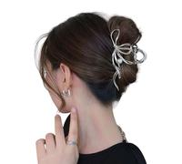 Pasador de pelo con lazo de perlas para mujer, antideslizante, accesorio para el cabello, diseño elegante