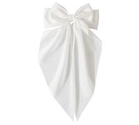 Pasador de pelo con - Pinza de pelo de tela de satén | Elegante clip de plumas | Accesorio de estilo decorativo | Gran pieza de declaración para bodas, aniversarios, , eventos formales en