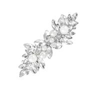 Pasador de pelo de boda con purpurina, plateados, brillantes, perlas, accesorios para el pelo, brillantes y cristales, para mujeres, ritos de novia, celebraciones