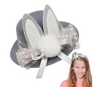 Pasador de pelo de conejo, lazos para el pelo, horquillas con orejas de conejo, sombrero cilíndrico, accesorio para el pelo | Decoración cómoda para la fiesta de niños y niñas