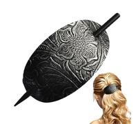 Pasador de pelo de cuero con, no tirando y versátil adecuado para varios tipos de cabello, incluyendo finos, gruesos u ondulados, y son populares en la mano y Etsy MA