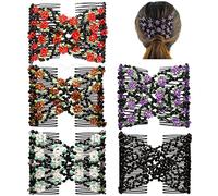 Pasador de Pelo, Magic Hair Comb Pinza de Pelo Vintage para Herramienta de Peinado del Cabello DIY(5Pack)