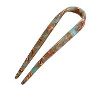 Pasador de pelo vintage en U - Elegante soporte francés para moños de pelo, accesorio flexible para peinados de mujer, horquilla decorativa para el día a día, accesorio de inspiración china para