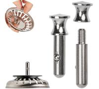 Pasador de repuesto para cesto colador, 1 paquete, pasador de 30 mm de longitud con bola, sobresale 25 mm en el desagüe, pasador de Ø 8 mm, espiga de latón, compatible con Franke