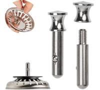 Pasador de repuesto para cesto colador, 1 paquete, pasador de 36,5 mm de largo con bola, sobresale 31,3 mm en el desagüe, pasador de Ø 7,8 mm, pasador de latón