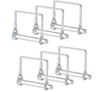 Pasador de seguridad 6 unidades, 8 x 90 mm, pasador de acoplamiento, pasador de seguridad, pasador de seguridad con cierre de bloqueo, para remolques de granja, granja, jardín