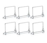 Pasador de seguridad de 4,5 x 35 mm, 6 unidades cuadradas rectangulares, pasador de acoplamiento, pasador de seguridad, pasador de seguridad con cierre de bloqueo, para remolques de granja, granja