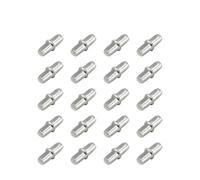 Pasador de soporte para estantes metálicos, Pasador de soporte estante metal for muebles varios tamaños 5-7x17-35 mm 20 piezas(6x17mm Silver 20pcs)