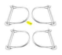 Pasador de tubo plegable, 4 unidades, pasador de seguridad de acero para muelles, 6 x 50 mm, pasador de acoplamiento en forma de D, con cierre de bloqueo, para remolques de granja, granja