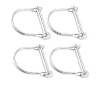 Pasador de tubo plegable de 5 x 50 mm, 4 unidades, pasador de acoplamiento en forma de D, pasador de seguridad de acero para muelles, con cierre de bloqueo, para remolques de granja, granja