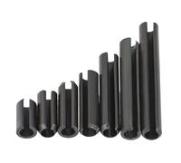 Pasador elástico ranurado, Pasadores de resorte divididos acero al carbono negro M2 x 6-30 mm(M2x16mm-100pcs)