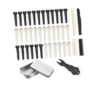 Pasador profesional de repuesto para puente de guitarra acústica, incluye alfileres, sillines y extractor de metal para una instalación segura de cuerdas