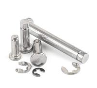Pasador ranurado de acero inoxidable 304, cabeza plana con pasador ranurado, pasador de anillo de seguridad de doble cabeza, pasador cilíndrico de posicionamiento, M3M4M5M6M8M10M12-M6 * 35