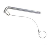 Pasador selector de pila de peso de metal con cuerda de alambre de seguridad para equipos de fitness y máquinas de gimnasio, plata de 10 mm de diámetro, construcción de acero de larga duración, fácil