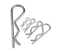 Pasadores de acero inoxidable en forma de R, Pasadores de resorte R acero inoxidable 304, plateados, 1,2-5 mm diámetro, paquetes surtidos(M1.6x28mm (20PCS))
