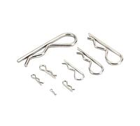 Pasadores de acero inoxidable en forma de R, Tamaños múltiples del equipo surtido de los pasadores chaveta resorte acero inoxidable 304 R for el coche(M4x75mm 3pcs)