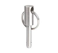 Pasadores de bloqueo bola acero inoxidable, pasador liberación rápida, VCN115.1 Pasador niquelado 16 mm diámetro, sujeción cabeza esférica resistente con anillo tracción(VCN115.1 16 15mm)