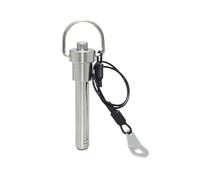 pasadores de bloqueo de bolas, 1 cerradura de bola resorte acero inoxidable 9,5 mm diámetro, liberación rápida con cordón antipérdida(9.5x95mm)