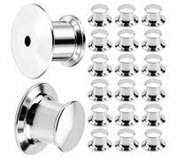 Pasadores de Bloqueo Metal Pin Cierres Sujetadores para Joyería Broches Insignia Etiquetas de Nombres Artesanía DIY 60 Piezas, Níquel