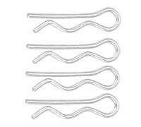 Pasadores de chapa Pin de chaveta R Clips de retención Enganche mecánico Cabezal de resorte Fijador de zinc Pin de fijación Clip para tractor Hierro Clips chaveta 1.8x35mm 30 piezas