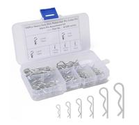 Pasadores de Chaveta,R Clips de Retención,Pasador Dividido Resistente 100PC Clips R Pasadores Partidos Surtido de Pasadores de Acero Inoxidable para Automoción Tractor Cortacésped