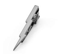 Pasadores de Corbata para Hombre Clip de corbata personalizado informal for hombre, clip con forma rayo brillante Negocio de Bodas(Schwarz)