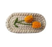 Pasadores de flores de ganchillo, horquillas coloridas hechas a mano, tulipanes de ganchillo, accesorio de punto para niños, pasadores de flores de punto