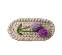 Pasadores de flores de ganchillo, horquillas coloridas hechas a mano, tulipanes de ganchillo, accesorio de punto para niños, pasadores de flores de punto