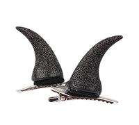 Pasadores de Halloween con cuernos de buey para el pelo, tocado de fiesta temática, pasadores de cuerno de diablo, accesorios para el cabello
