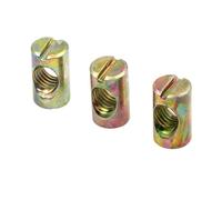 Pasadores de hardware, 10 piezas de pernos cilíndricos, pasadores cruzados, accesorios ranurados for camas o sillas, tuercas de orificio horizontal M6 M8 L = 11 mm-17 mm(M8x20mm)