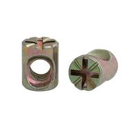 Pasadores de hardware, 10 piezas de pernos cilíndricos, pasadores cruzados, accesorios ranurados for camas o sillas, tuercas de orificio horizontal M6 M8 L = 11 mm-17 mm(M6 x 13 mm Crosshead)