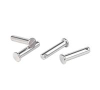 Pasadores de horquilla M18 M20 con cabeza de acero inoxidable 304, eje de cabeza plana con orificio, pasador de perno, 1/2 piezas(M20x65-2Pcs)